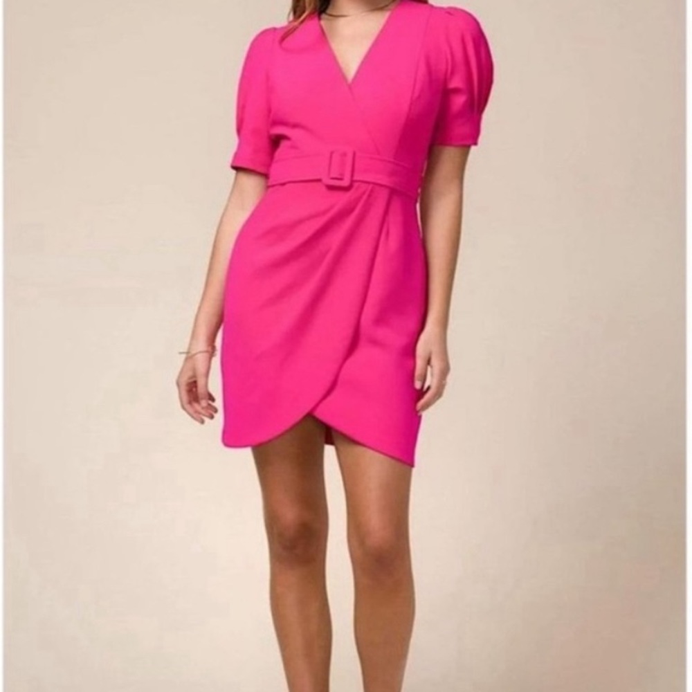 Adeline Rae Dress. Hot Pink/Barbie Pink/Magenta